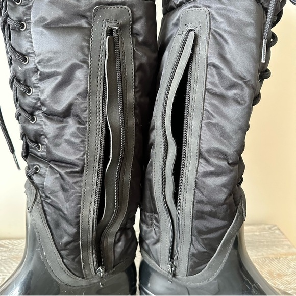 PAJAR-Rain 8.2P Wolseley Knee High Lace Front Side Zipper Black Fall/Winter Boot - Picture 5 of 9